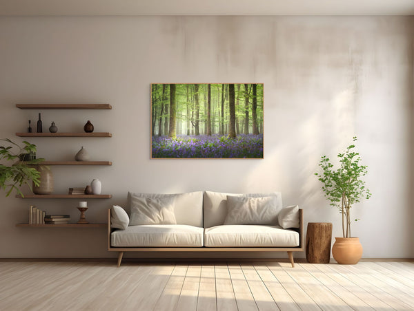 Tranquil Bluebell Forest